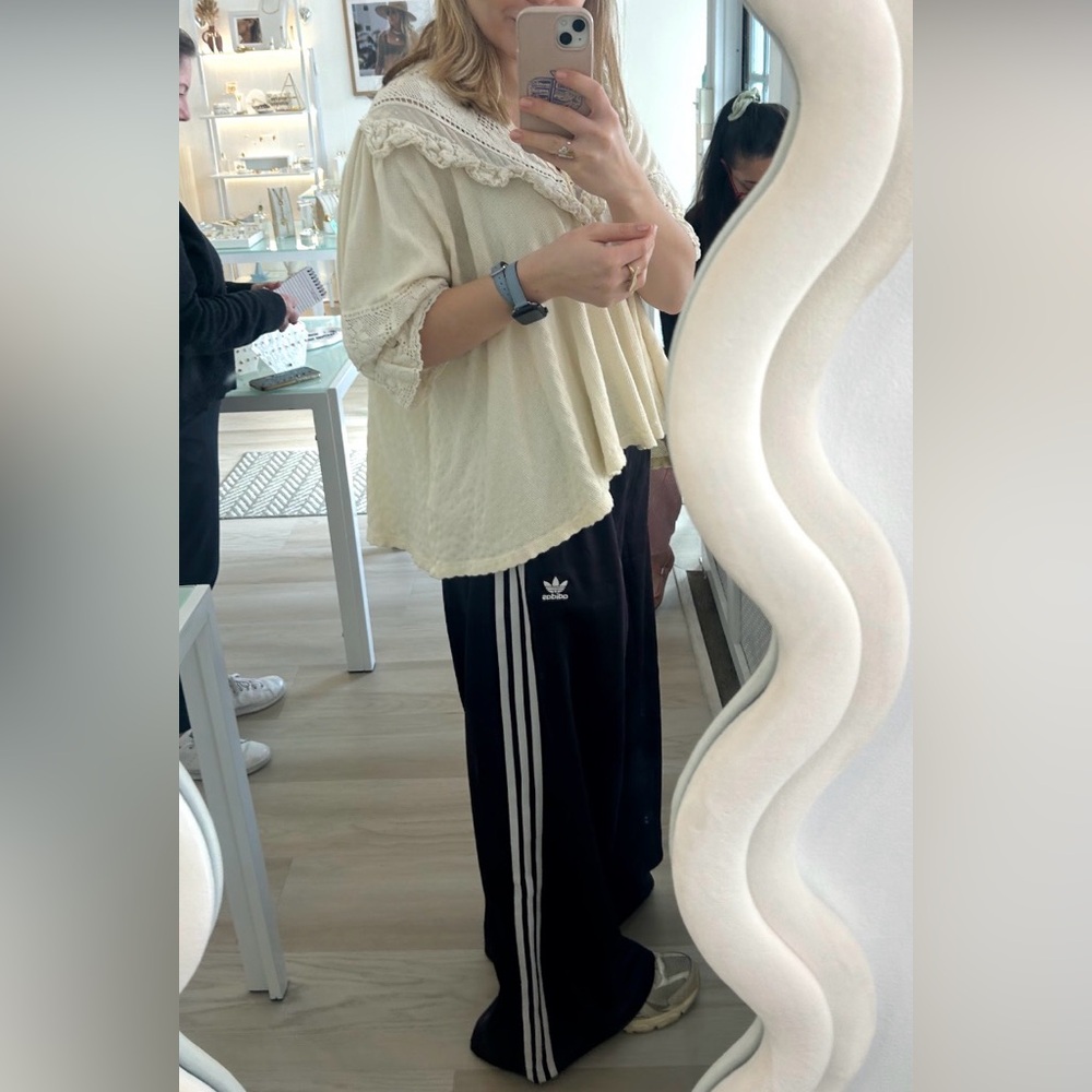Adidas Satin Wide Leg Track Pants - Picture 3 of 3